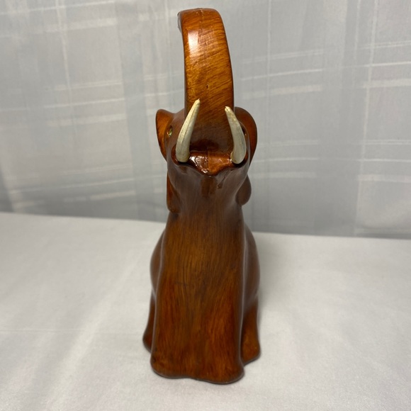 Cute Retro Elephant c1960s Vintage Elephant in Faux Wood - Picture 7 of 14